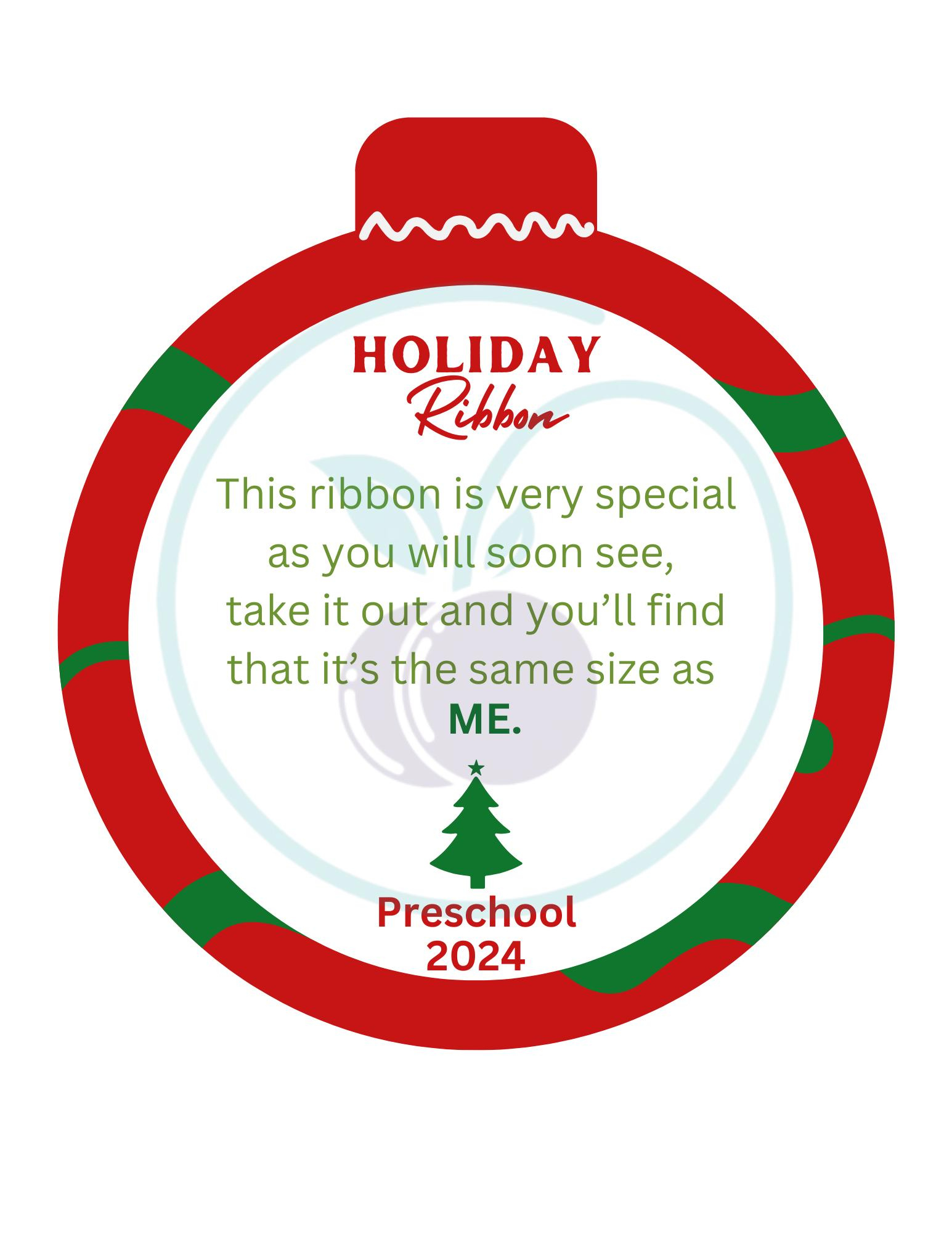Preschool Christmas Ribbon Gift Tag Printable Kids Christmas with regard to Ribbon Height Poem Free Printable 2025
