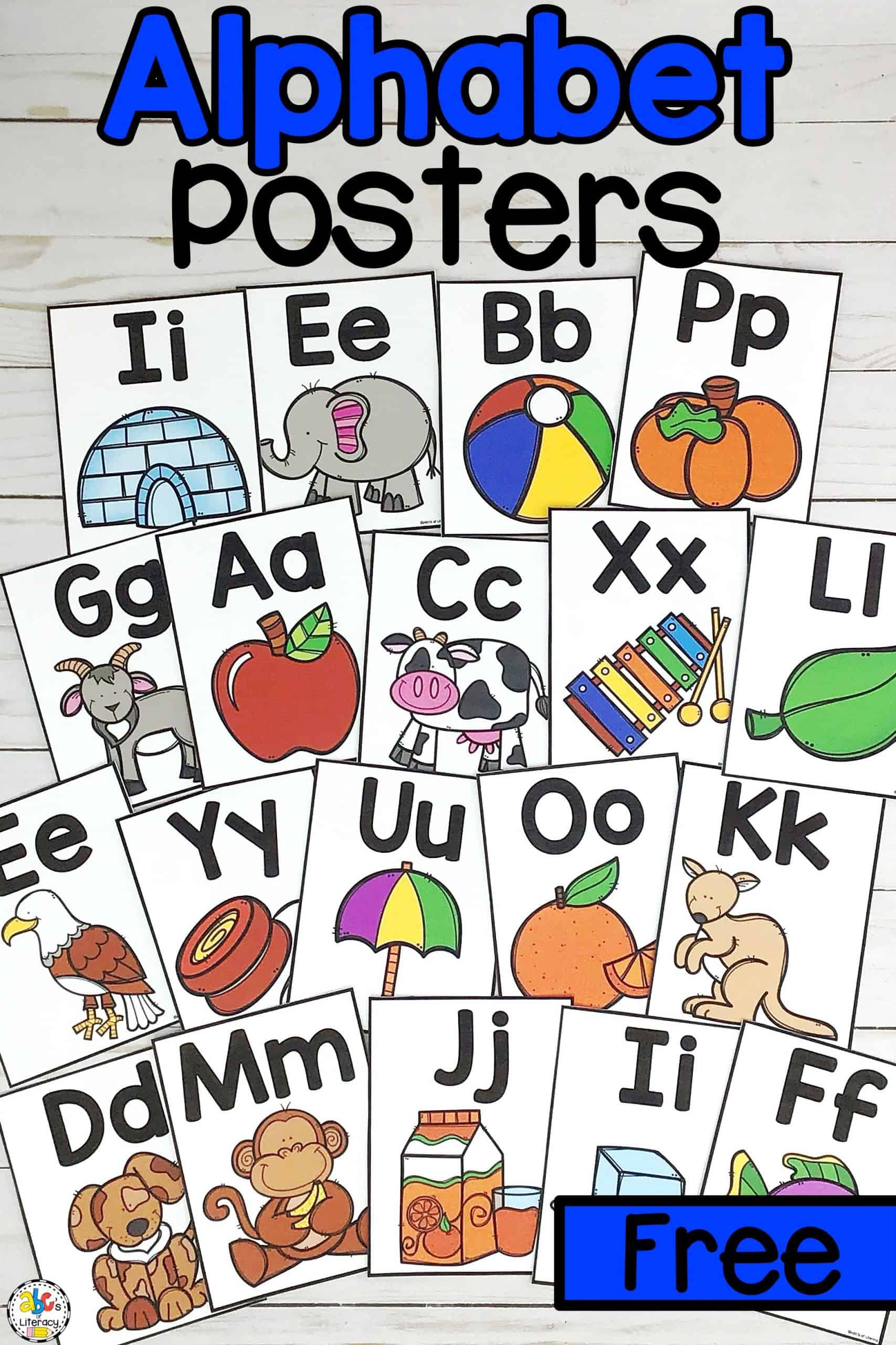 Printable Alphabet Posters with regard to Free Printable Alphabet Poster