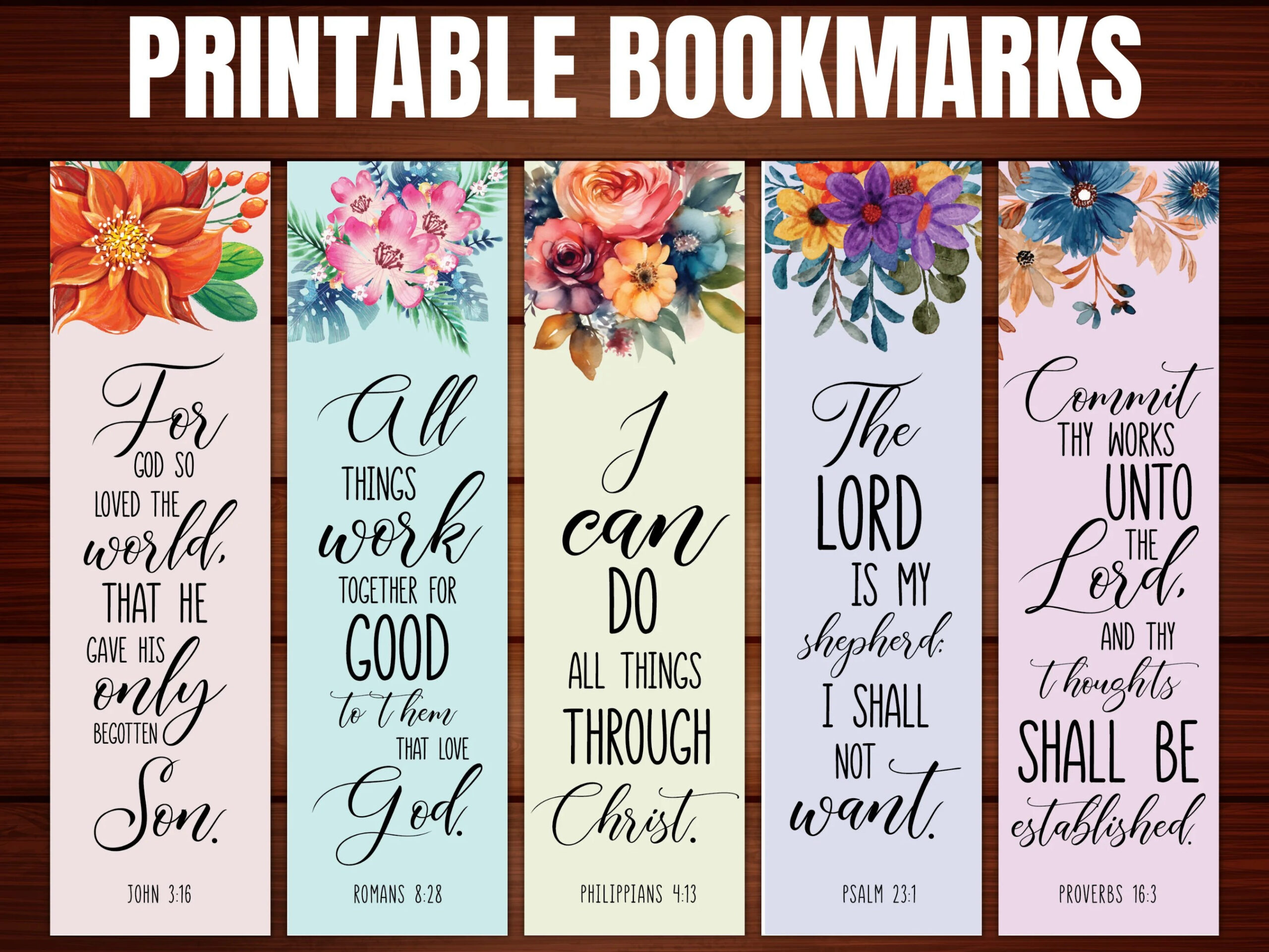 Printable Bible Bookmarks - Printable Party Favors in Free Christian Printable Bookmarks