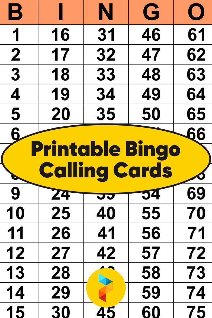 Printable Bingo Calling Cards within Free Bingo Calling Cards Printable