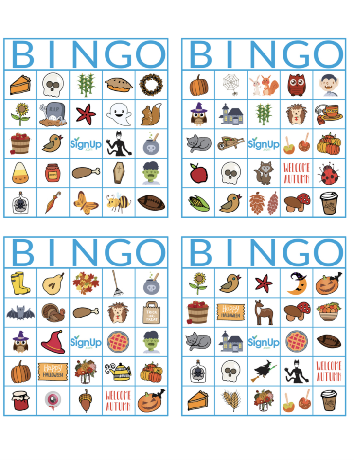 Free Printable Picture Bingo Cards For Large Groups