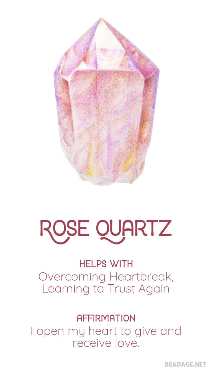 Printable Crystal Meaning Cards intended for Printable Rose Quartz Meaning