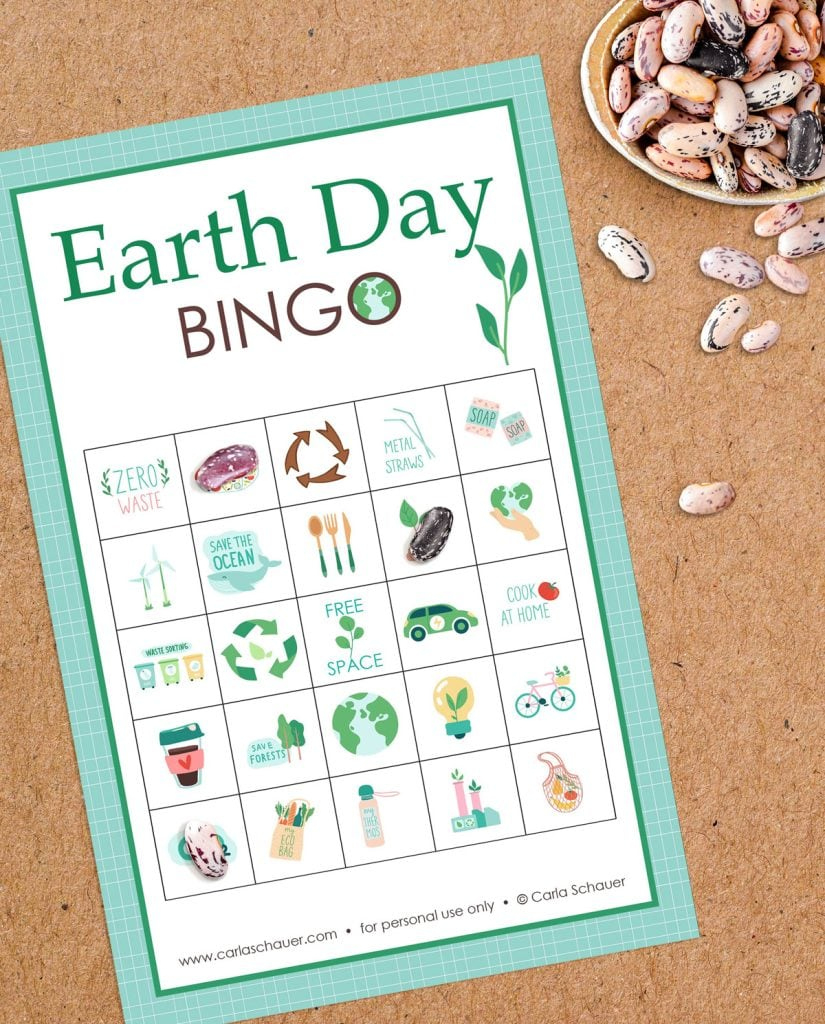 Printable Earth Day Bingo Cards - Carla Schauer Designs inside Earth Day Bingo Cards