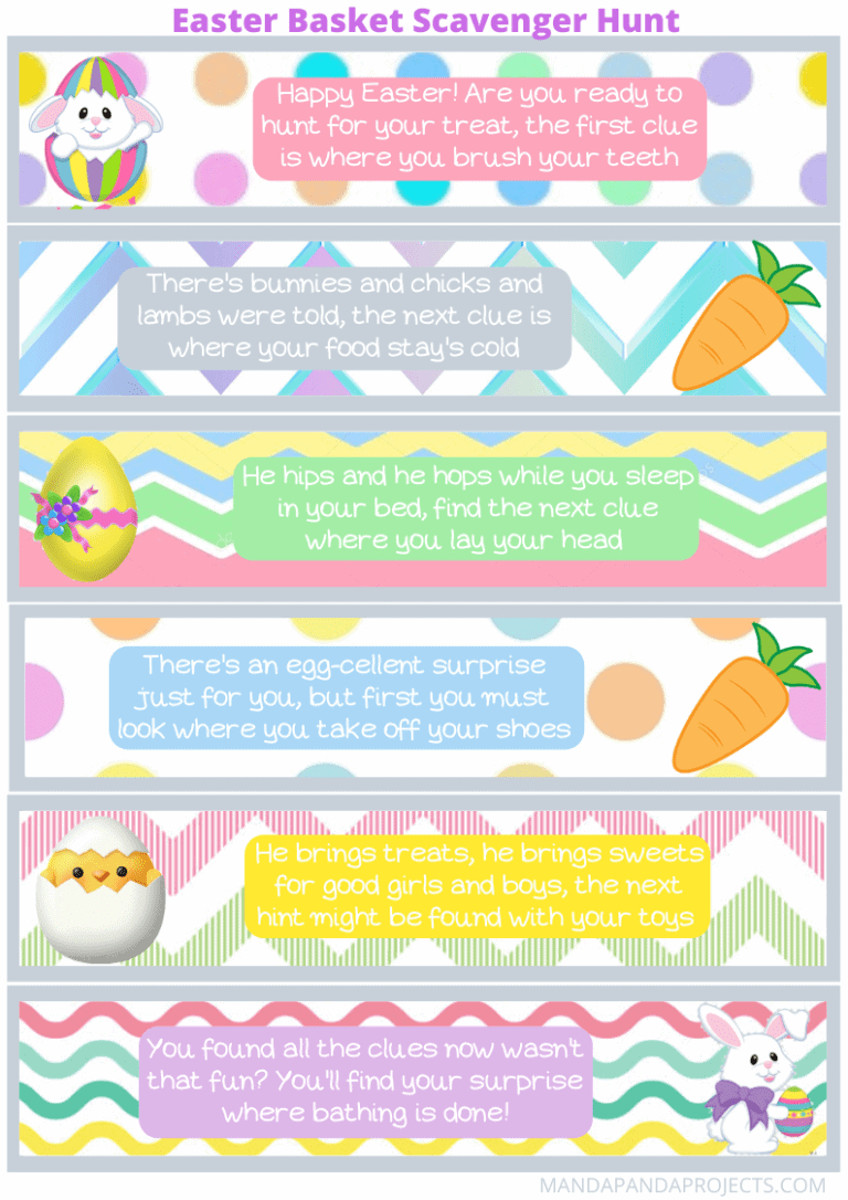 Printable Easter Basket Scavenger Hunt! Make Easter Egg-Stra Special pertaining to Free Printable Easter Basket Scavenger Hunt