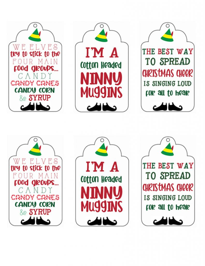 Printable &amp;quot;Elf&amp;quot; Movie Themed Holiday Tags And Gift Baskets - For within Free Buddy the Elf Printables