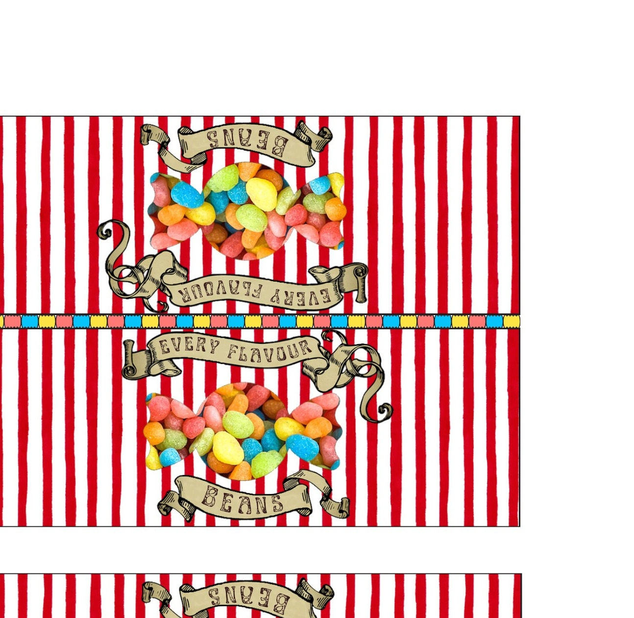 Printable Every Flavour Beans Toppers Wizard Themed Party Props in Free Printable Bertie Botts Every Flavor Beans Label