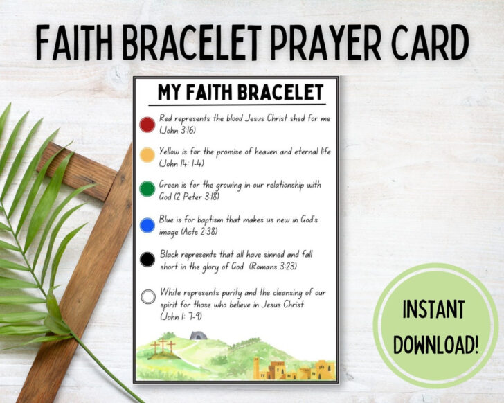 Free Printable Salvation Bracelet Cards