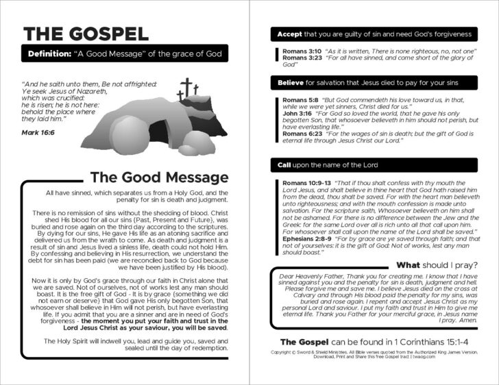 Free Printable Gospel Tracts