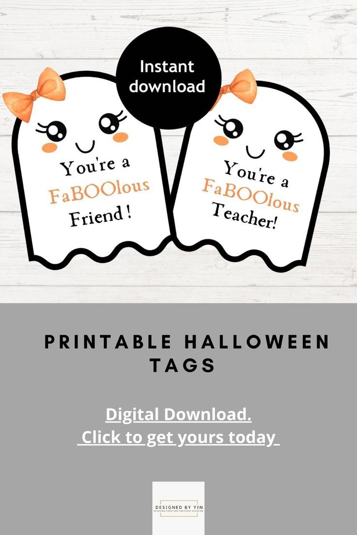 Printable Halloween Tags with regard to Halloween Teacher Gift Tags Free Printable