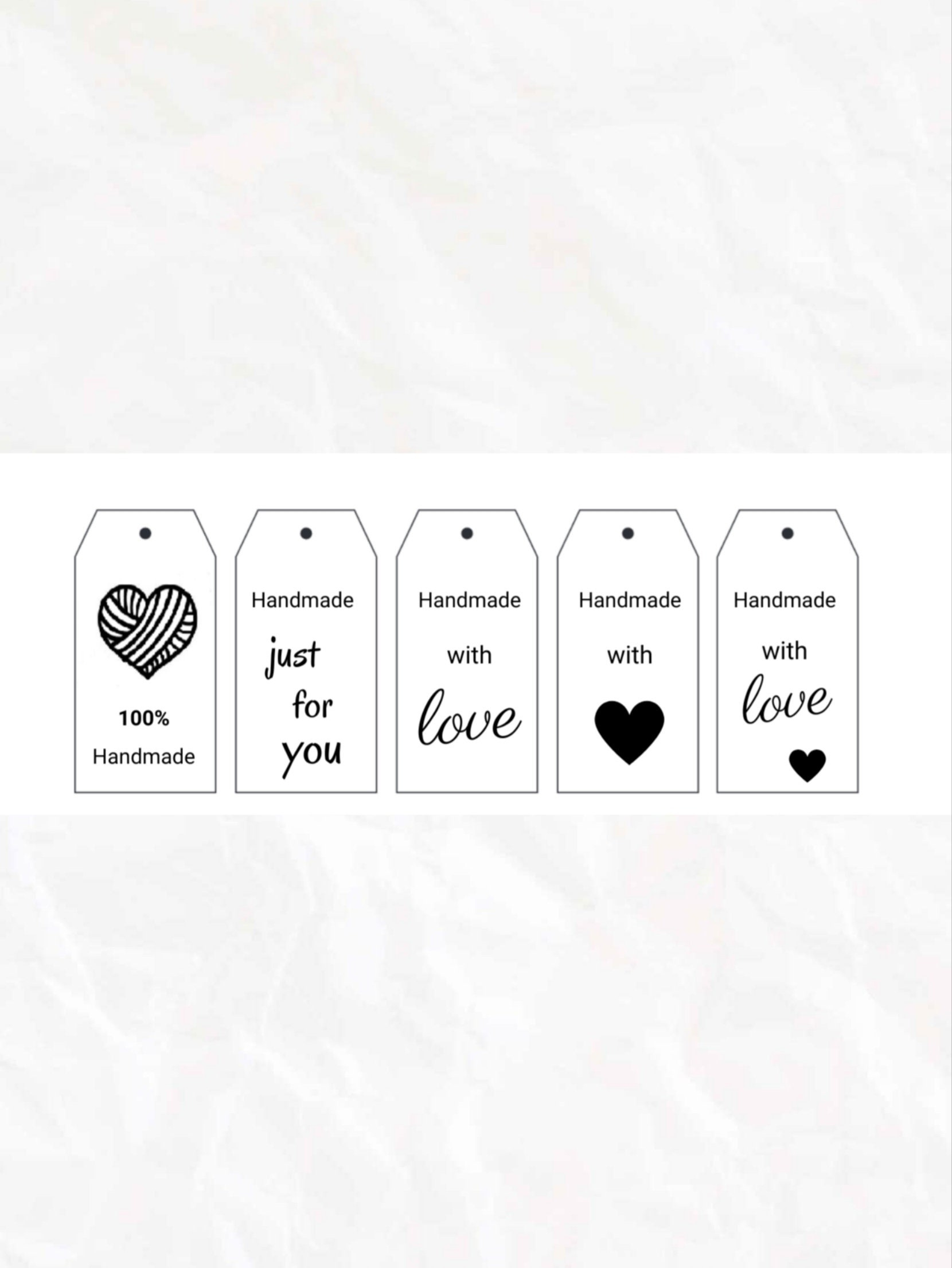 Printable Handmade With Love Tags -Labels For Handmade Items - Etsy regarding Made With Love Tags Printable