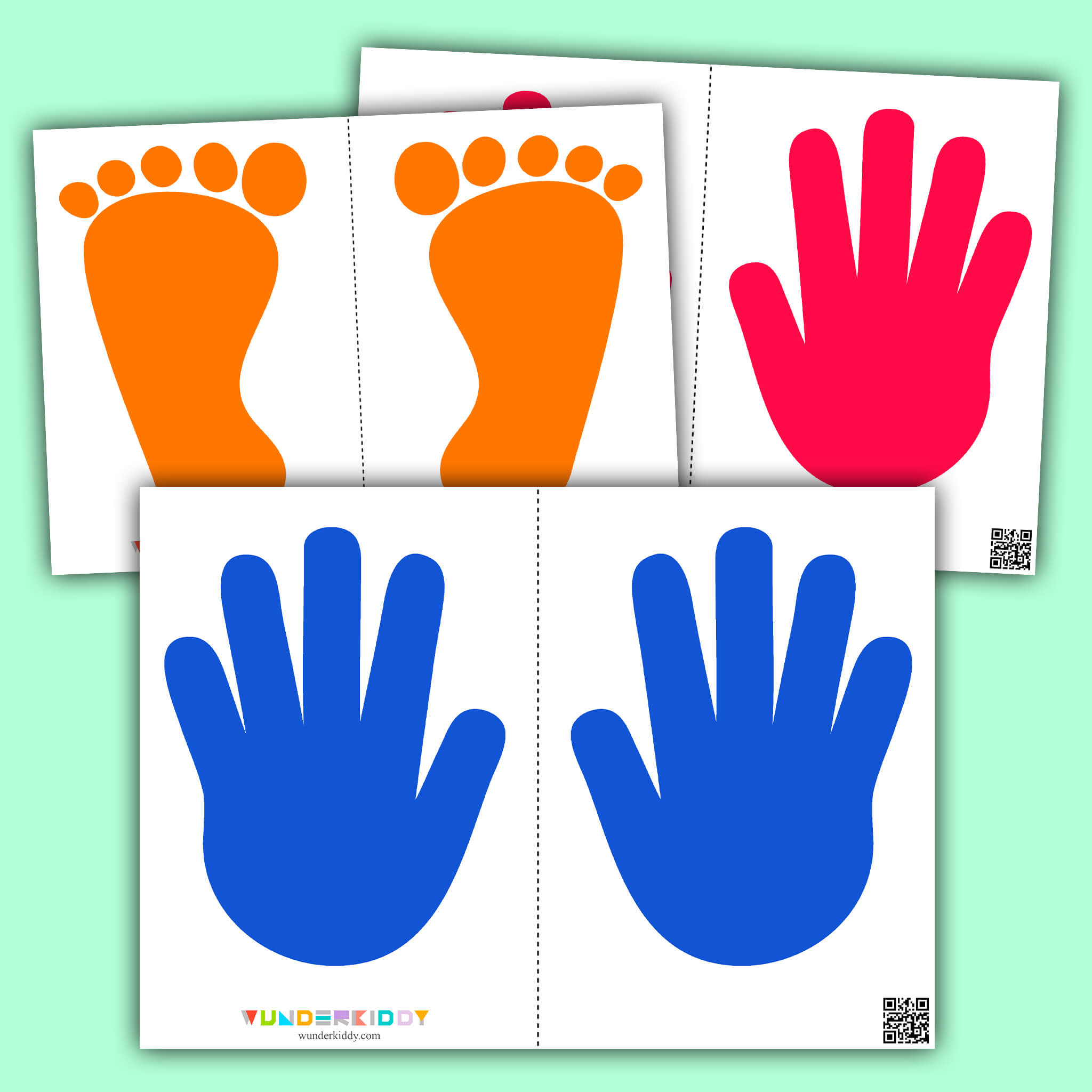 Printable Hands And Feet Sensory Path Preschool Activity for Hands And Feet Hopscotch Printable Free