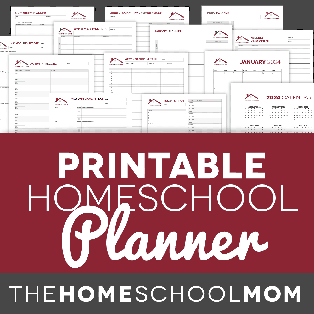 Printable Homeschool &amp;amp; Household Planner Pages - Thehomeschoolmom intended for Free Printable Homeschool Planner