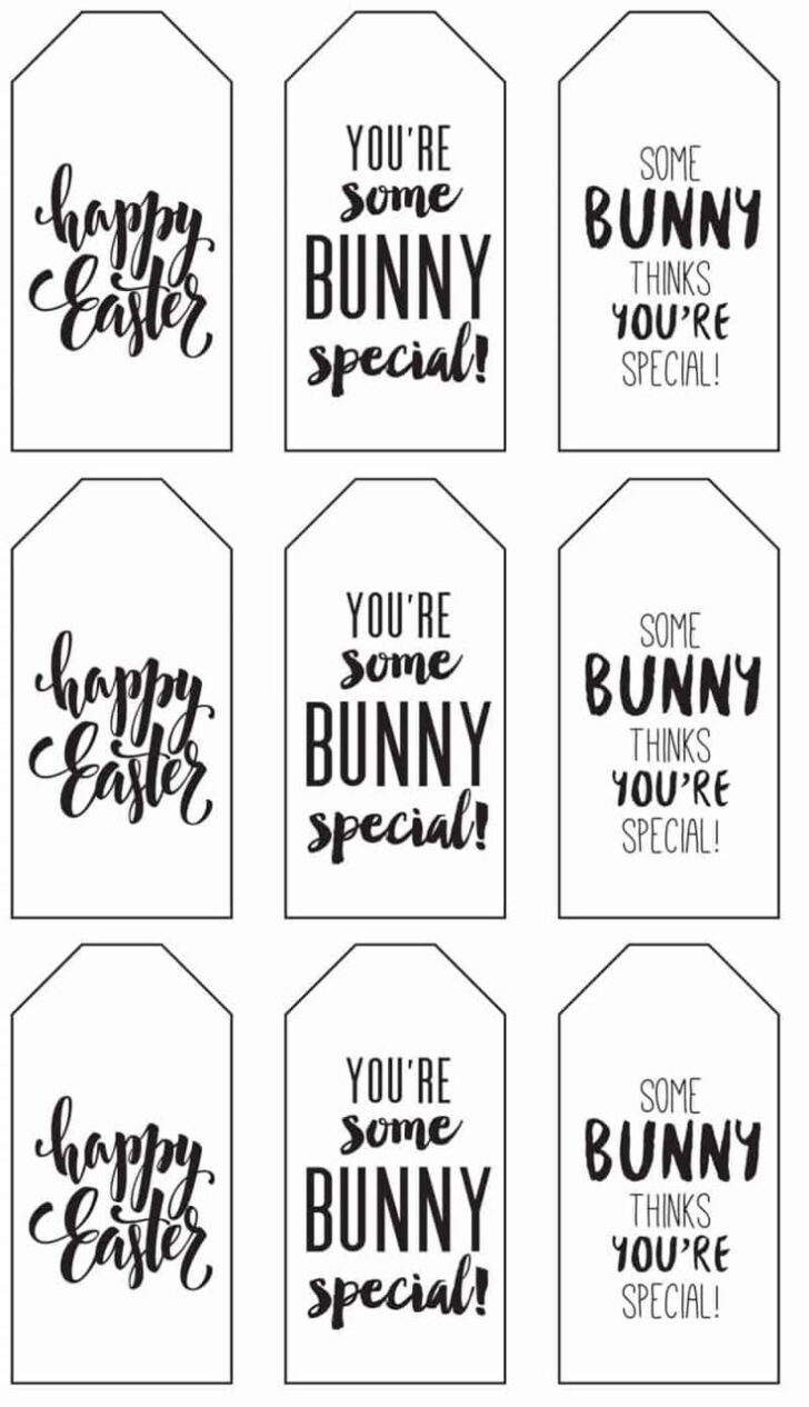 Easter Gift Tag Printables