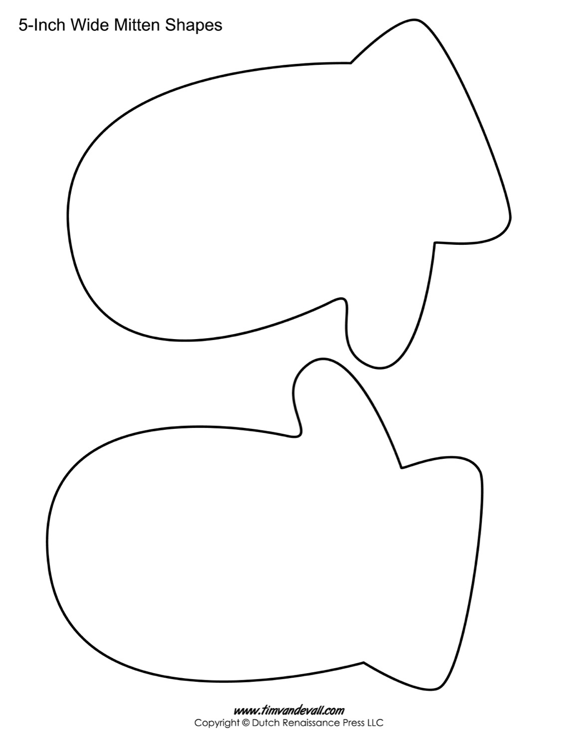 Printable Mitten Templates | Blank Mitten Shape Pdfs throughout Mitten Template Free Printable