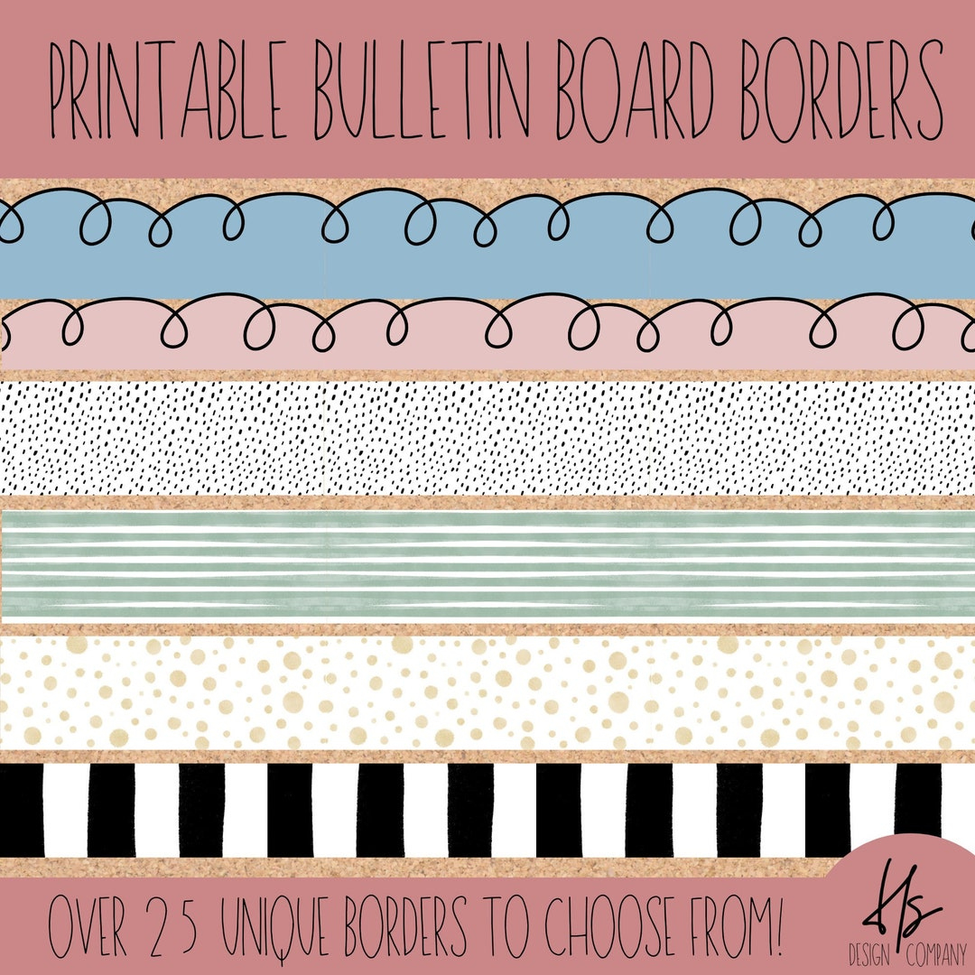 Printable Modern Colorful Bulletin Board Borders | Printable for Free Printable Bulletin Board Borders