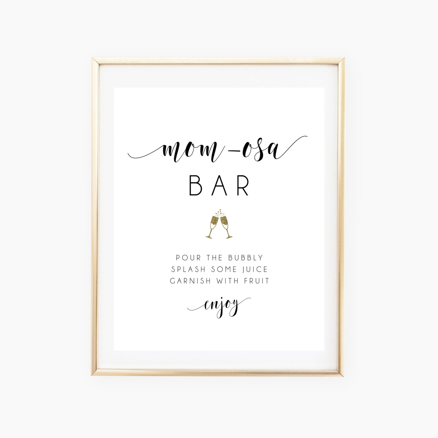 Printable Mom-Osa Bar Sign, Mimosa Bar Sign, Mimosa Sign, Baby regarding Mom Osa Bar Sign Printable Free