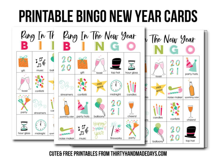 New Years Eve Bingo Cards