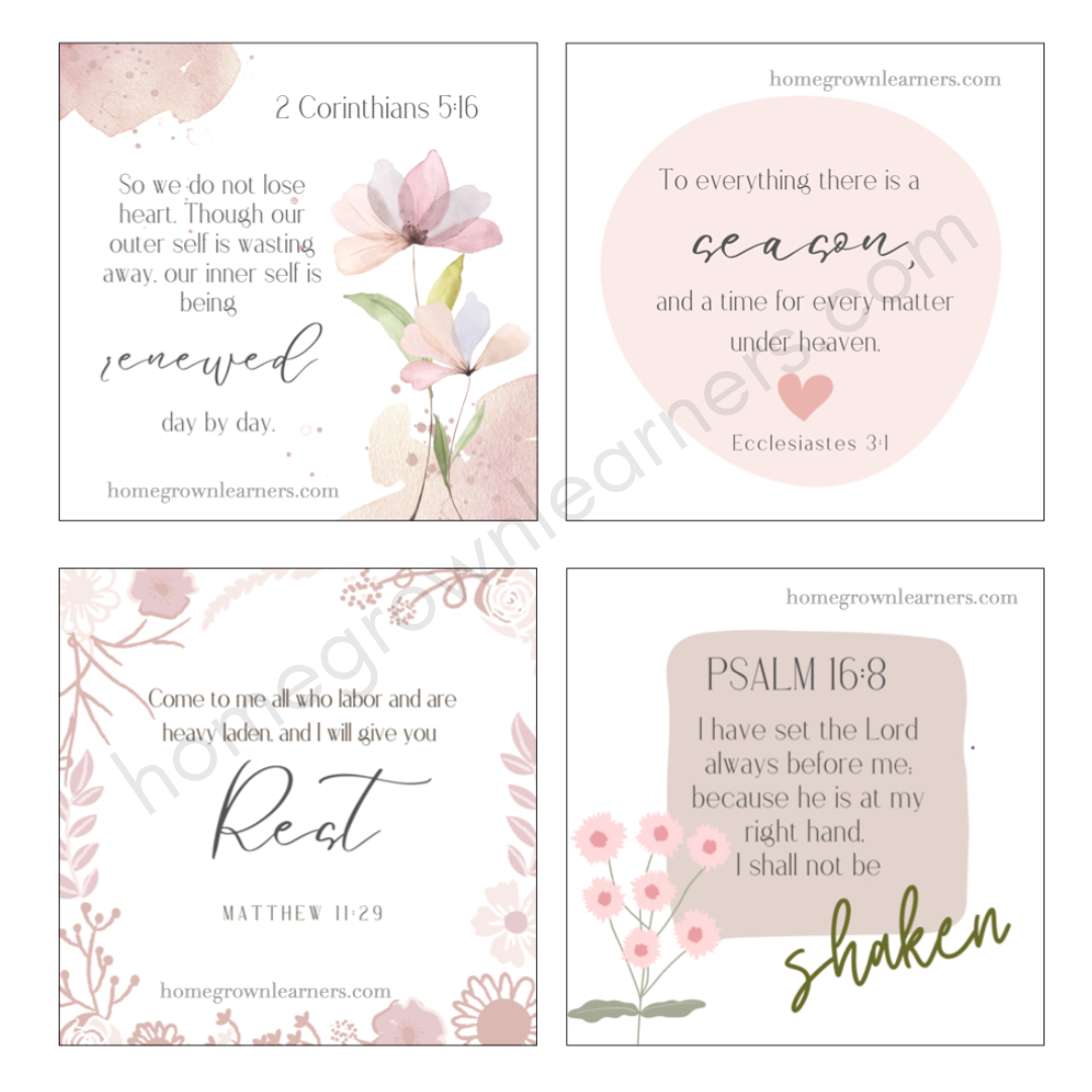 Printable Scripture Cards — Homegrown Learners for Free Printable Scripture Cards