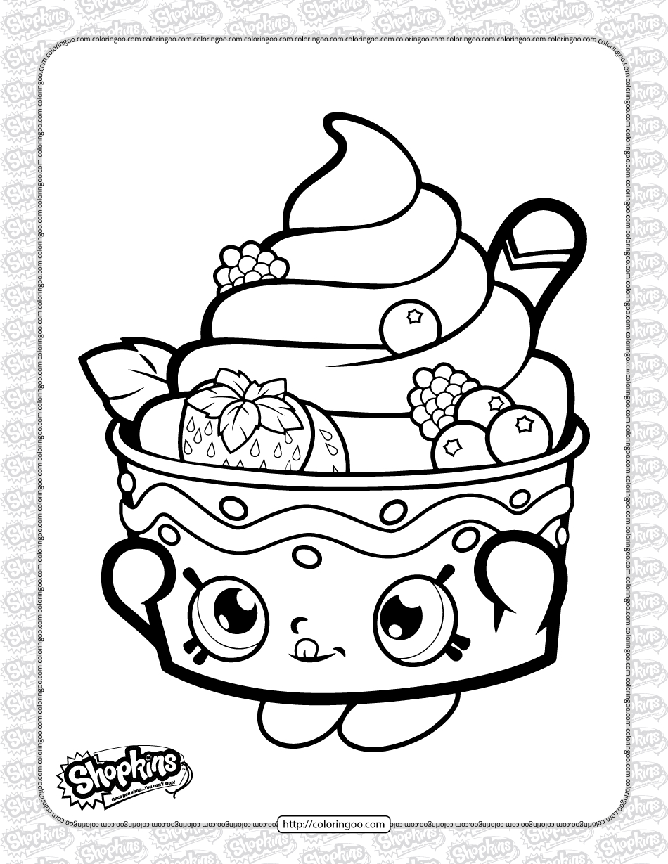 Printable Shopkins Yo-Chi Coloring Page throughout Shopkins Colouring Pages Free Printable