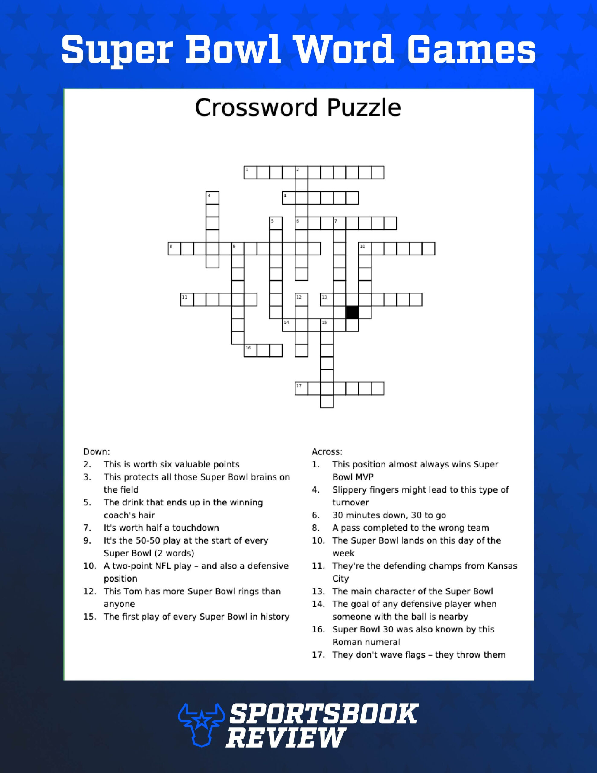 Printable Super Bowl Word Games: Download Our Free Sb60 Crossword regarding Super Bowl Crossword Puzzle Printable