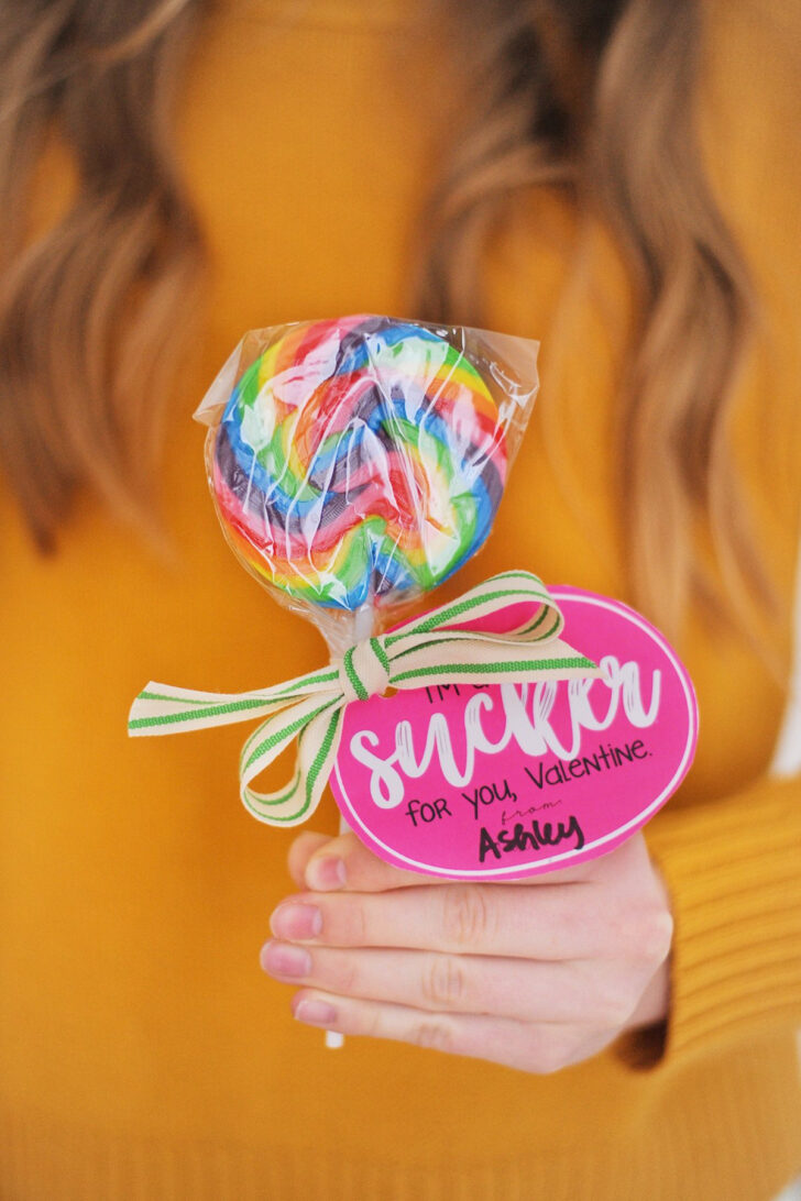 Free Printable Lollipop Valentines