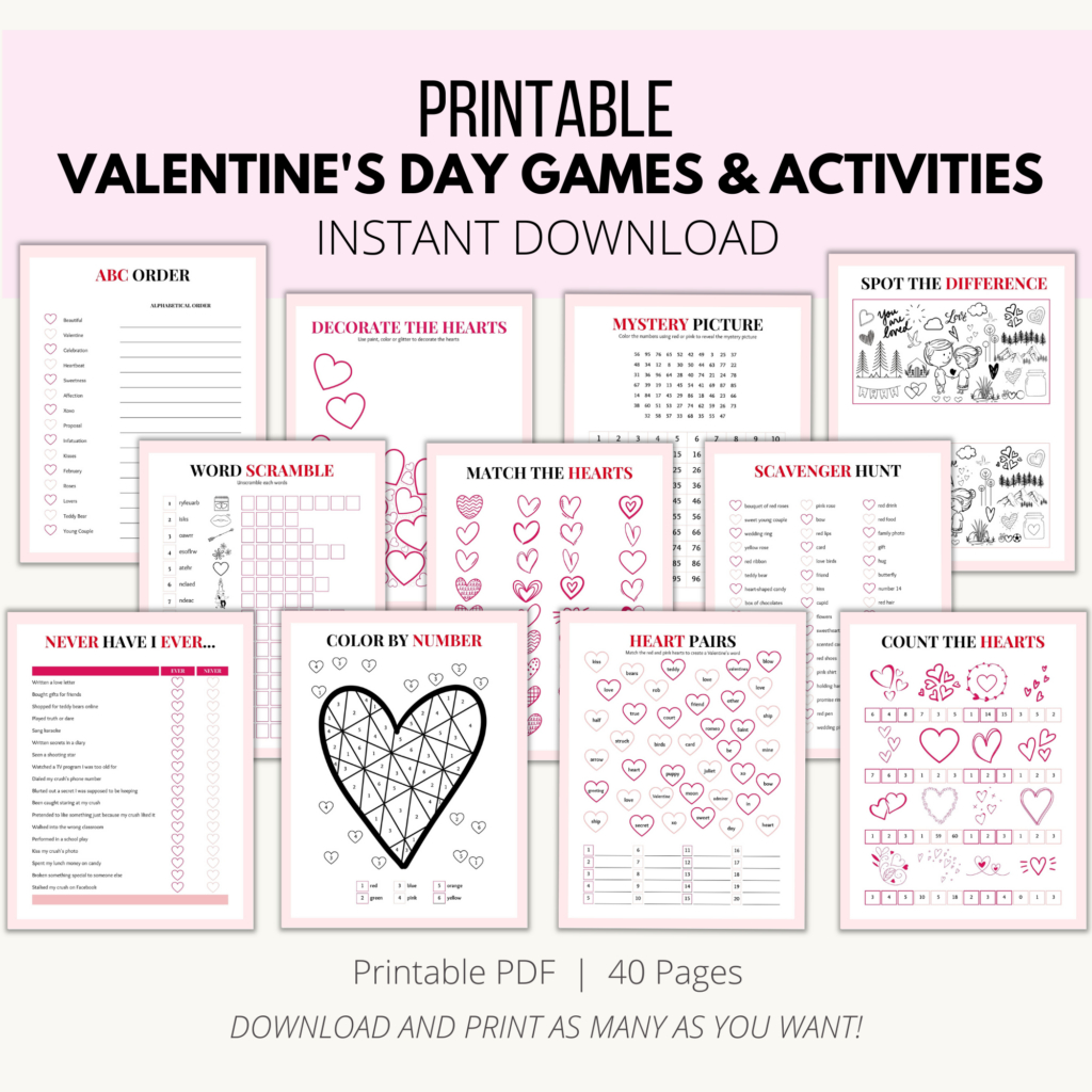 Printable Valentine&amp;#039;S Day Games - Add A Little Adventure in Free Printable Valentine Game