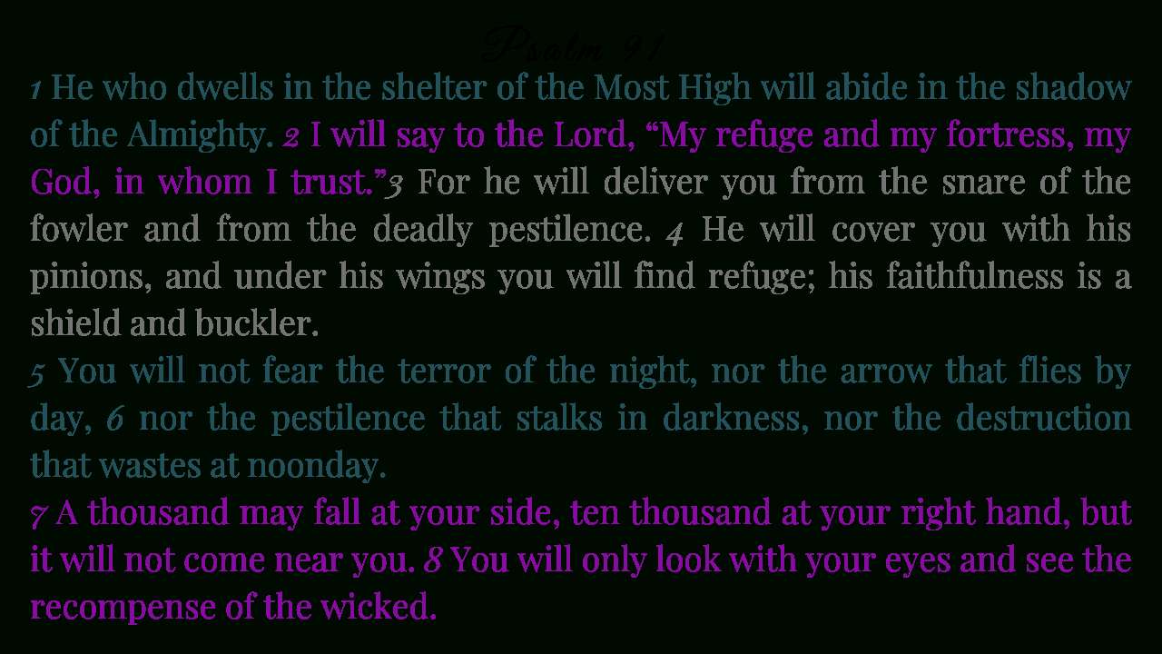 Psalm 91 Free Printout ~ Green Eyed Grace for Psalm 91 Free Printable