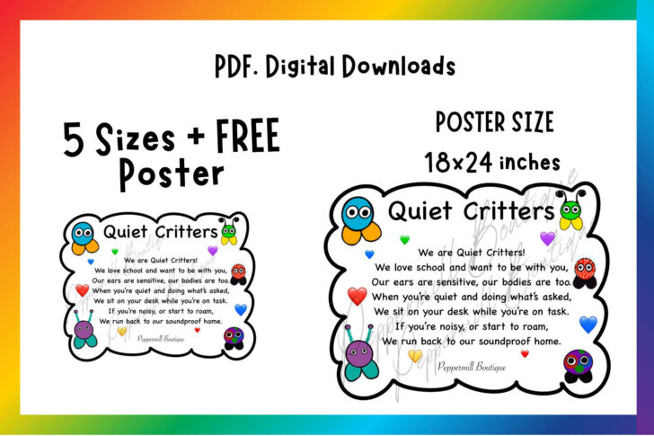 Quiet Critters Label Printable Free