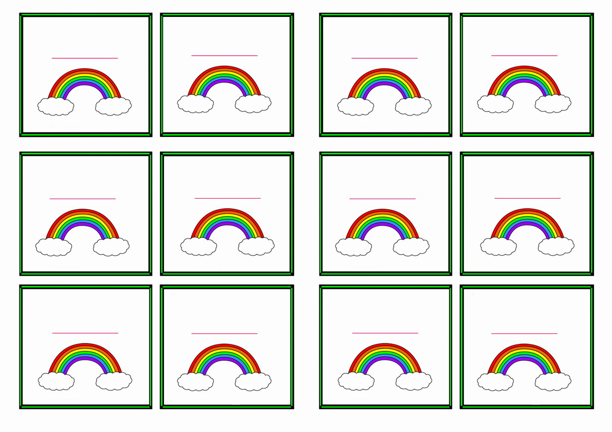 Rainbow Name Tags – Birthday Printable with Rainbow Name Tags Free Printable