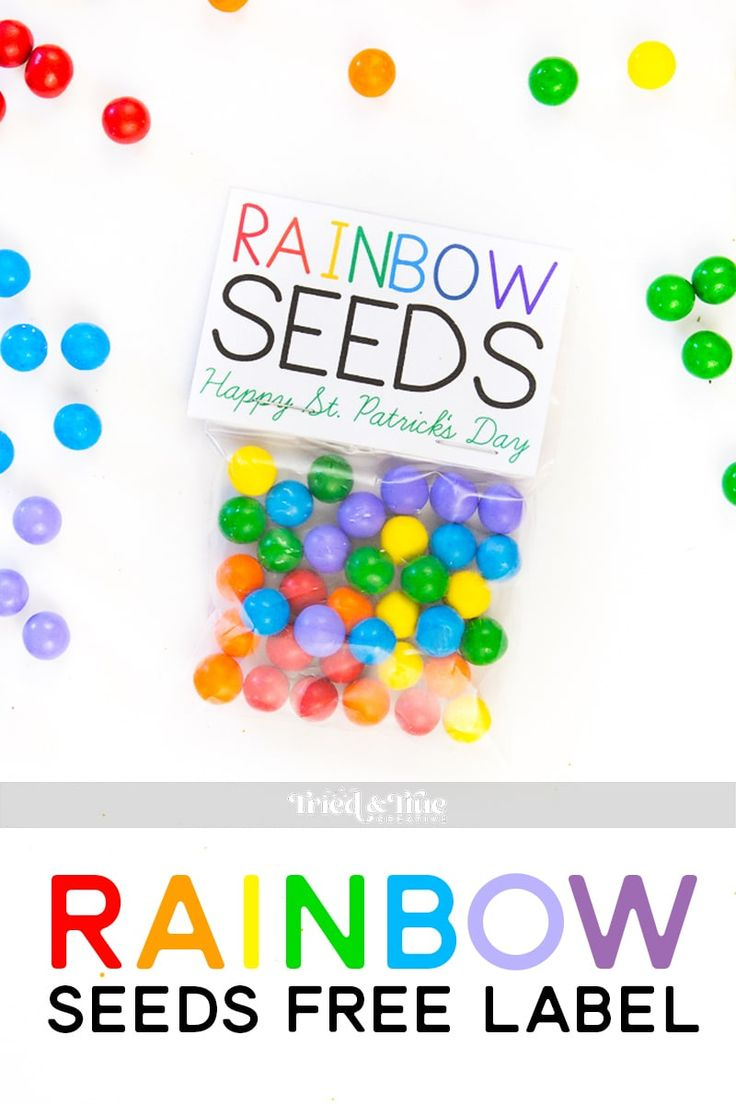 Rainbow Seeds Label - St. Patrick&amp;#039;S Day Free Printable in Rainbow Seeds Free Printable