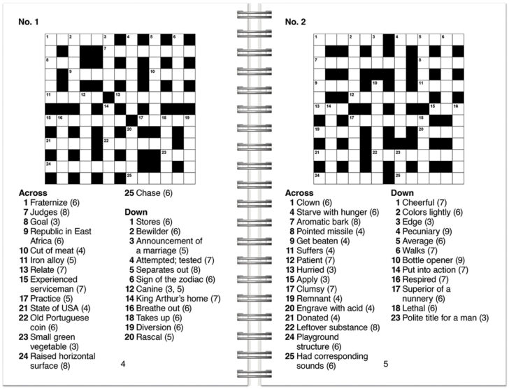 Large Printable Crossword Puzzles