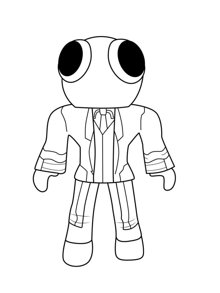 Red Rainbow Friends Coloring Page | Free Roblox Game Printable inside Red Rainbow Friends Printable