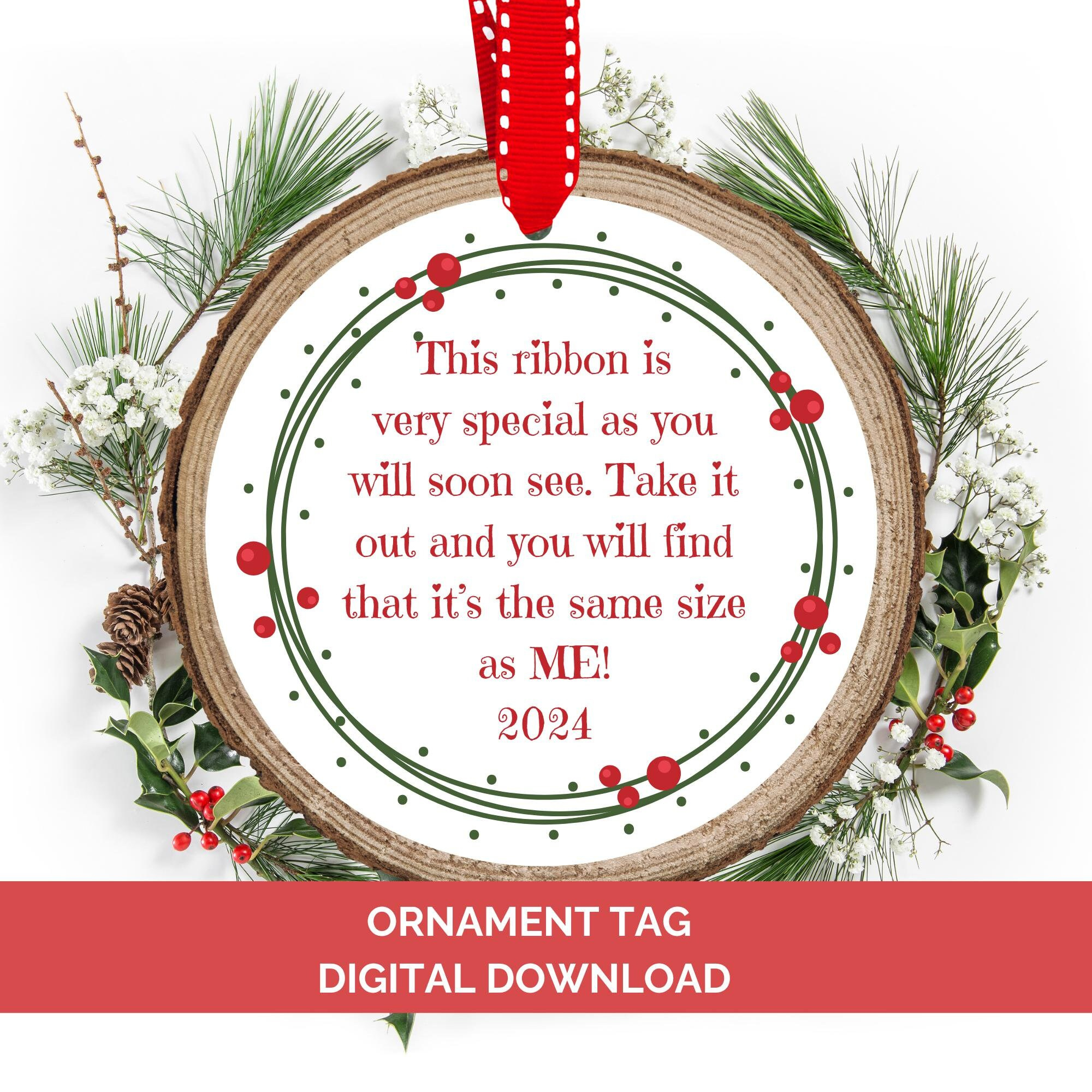 Ribbon, Same Size As Me,Ribbon Ornament,Height Ornament Tag with Ribbon Height Poem Free Printable 2025