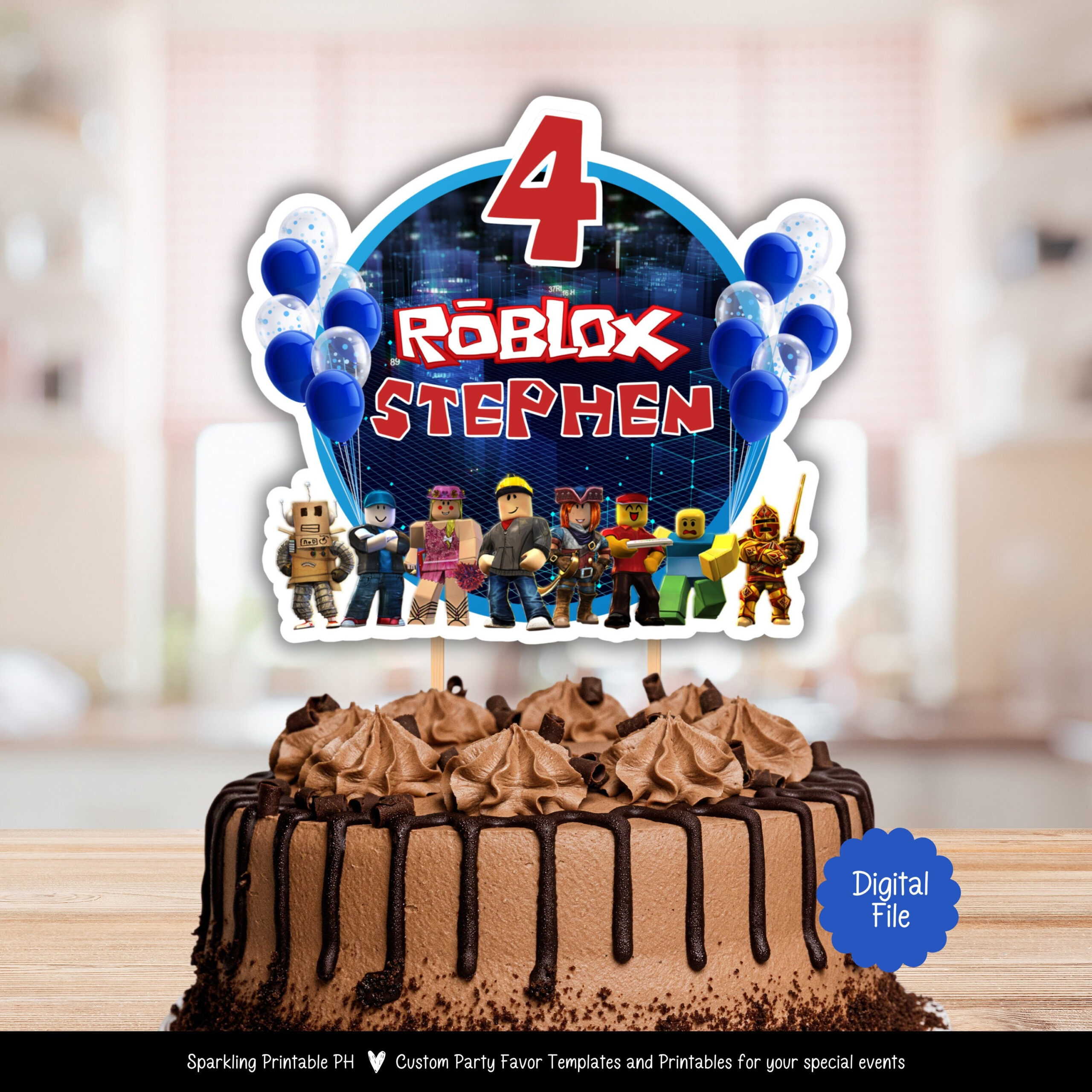 Roblox Cake Topper For Boys Printable With Free 12 Pcs Roblox with Downloadable Roblox Cake Topper Printable