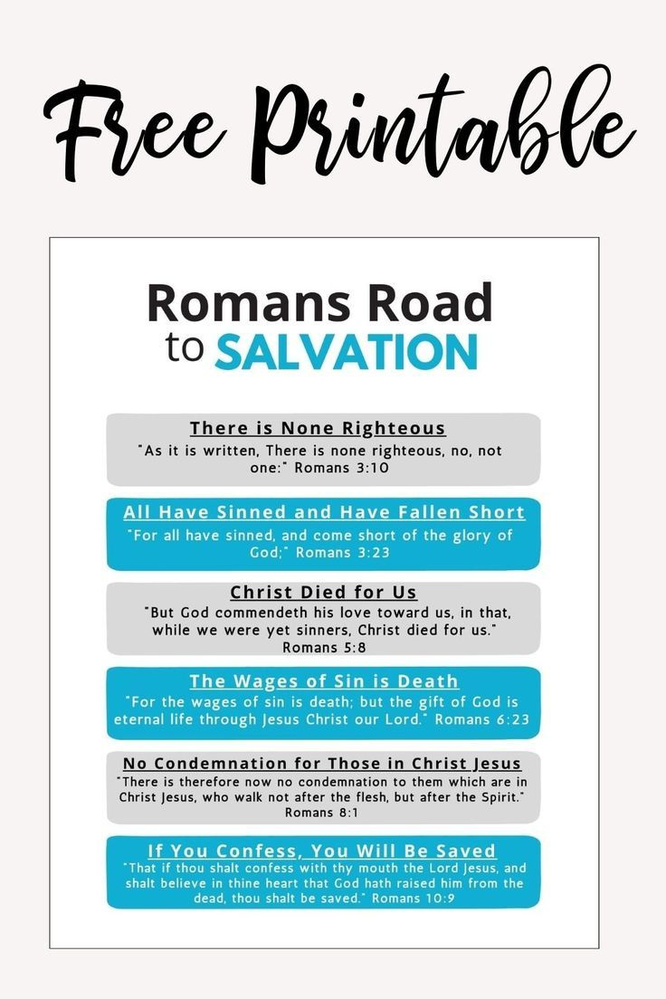 Romans Road To Salvation Free Printable intended for Free Printable Romans Road To Salvation