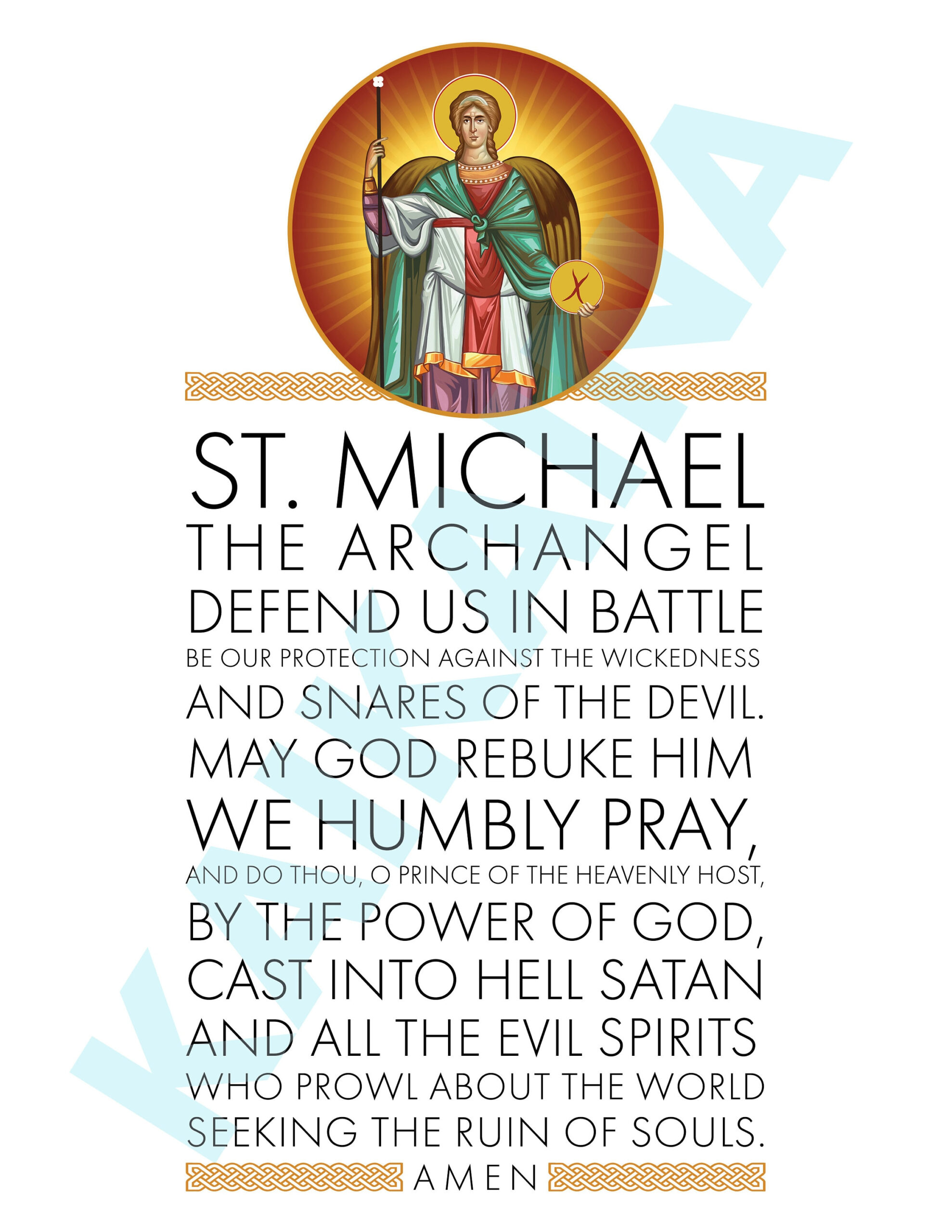Saint Michael The Archangel Prayer 8.5 X 11&amp;quot; Poster, Downloadable And Printable regarding Printable Free Printable St Michael Prayer