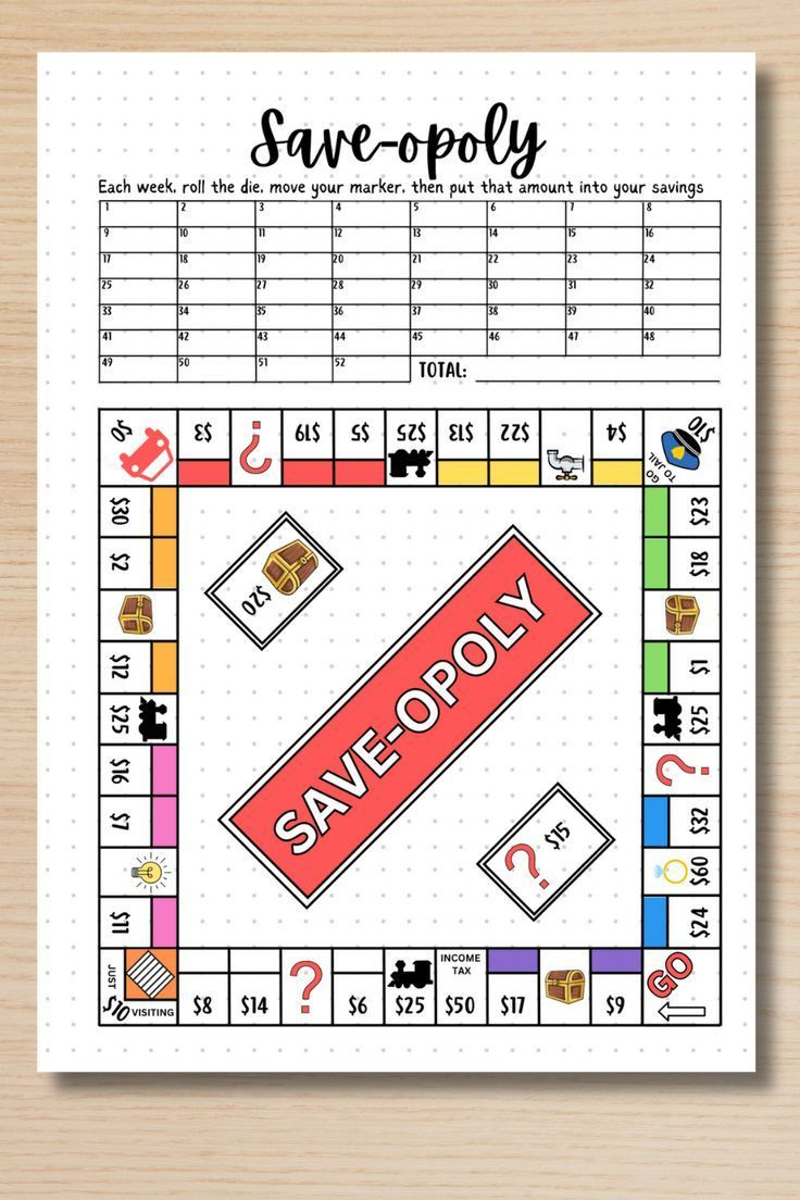 Saveopoly Savings Challenge Printable Bullet Journal Savings Game throughout Saveopoly Free Printable