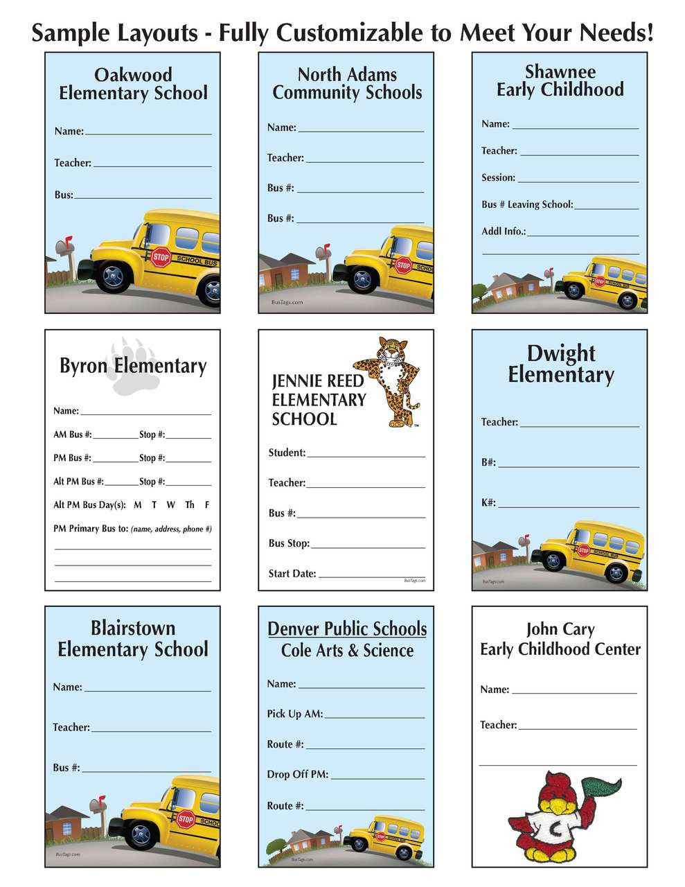 School Bus Name Tags - Worksheets Library within Printable Bus Tags For Backpacks
