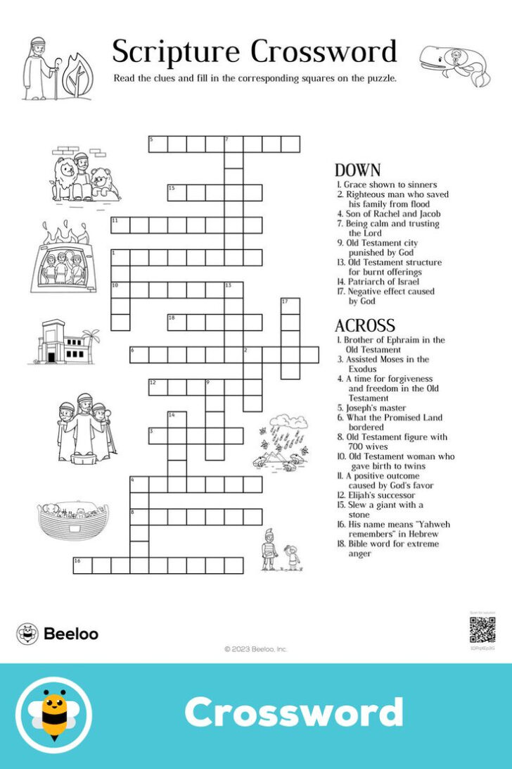 Free Printable Bible Crossword Puzzle