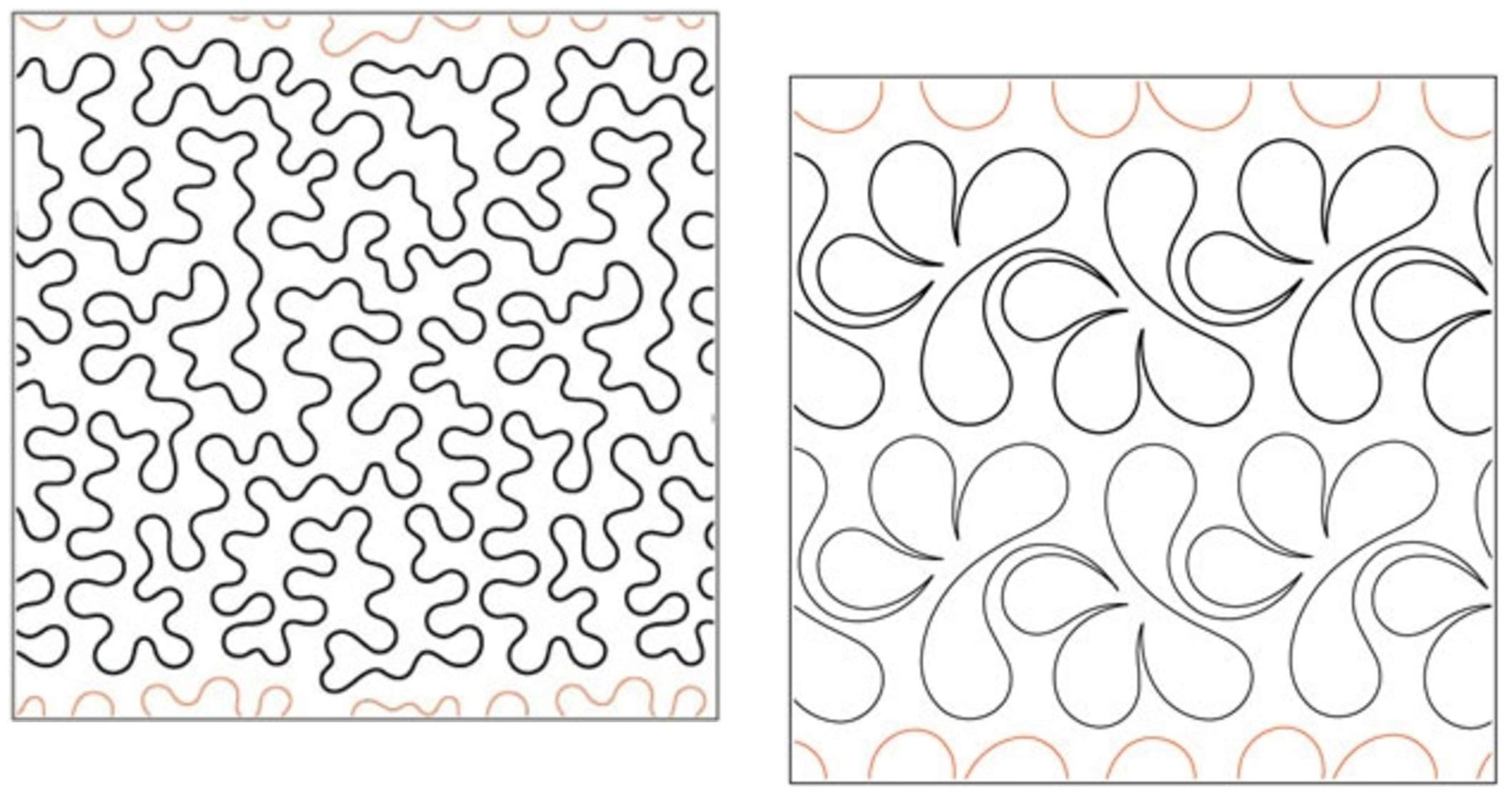 Set Of 2 Longarm Quilting Pantographs - Basic Stipple And Splish within Free Printable Pantographs For Longarm Quilting