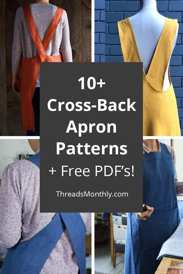 Sewing Patterns: Cross-Back Aprons + Free Printable Pdf Templates intended for Free Printable Japanese Apron Pattern