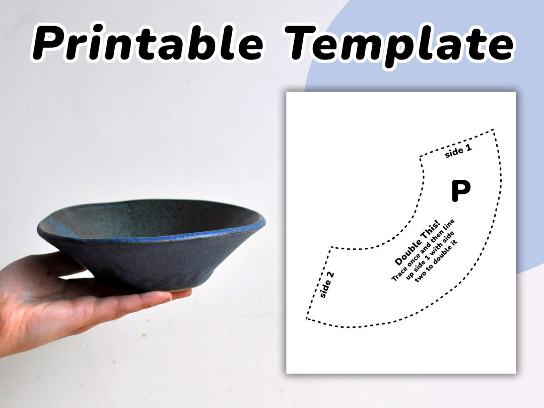 Shallow Bowl Template // Slab Pottery Template // Pottery Tools with Slab Pottery Templates Printable