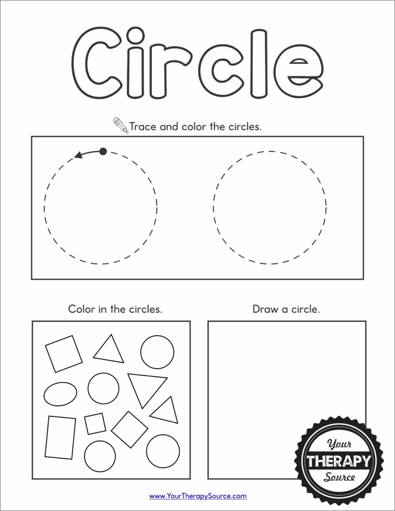 Shapes Worksheet Preschool - Free Printables - Your Therapy Source regarding Free Printable Shape Worksheet