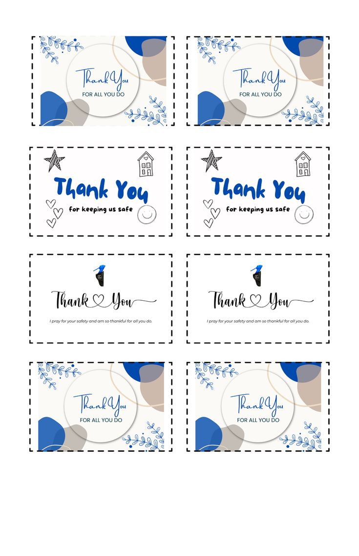 Small Appreciation Gifts For Police Officers At Local Police with regard to Free Printable Thank You Cards For Police Officers