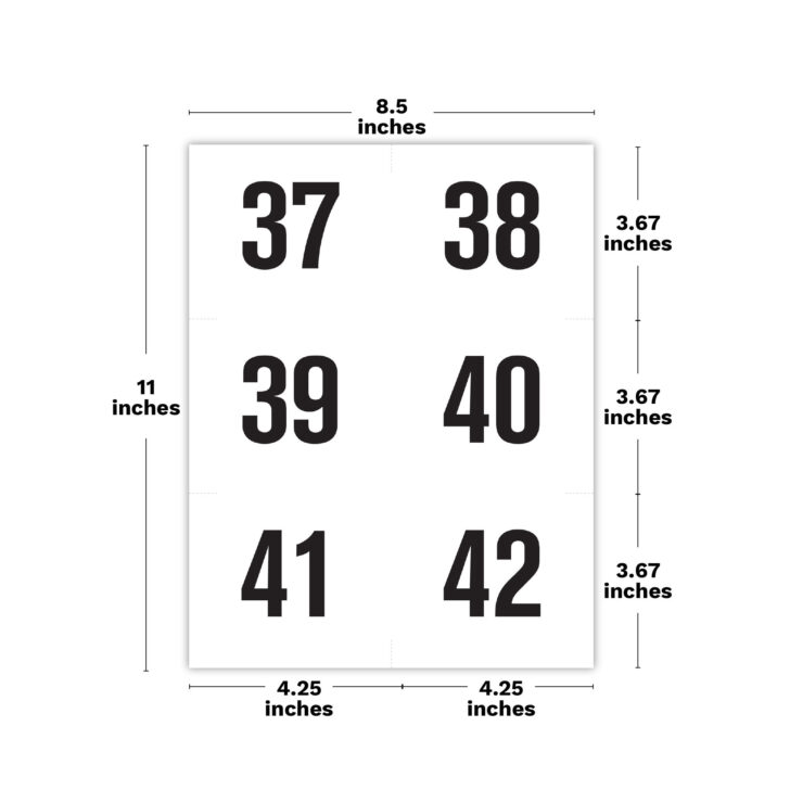 Tryout Numbers Printable Free