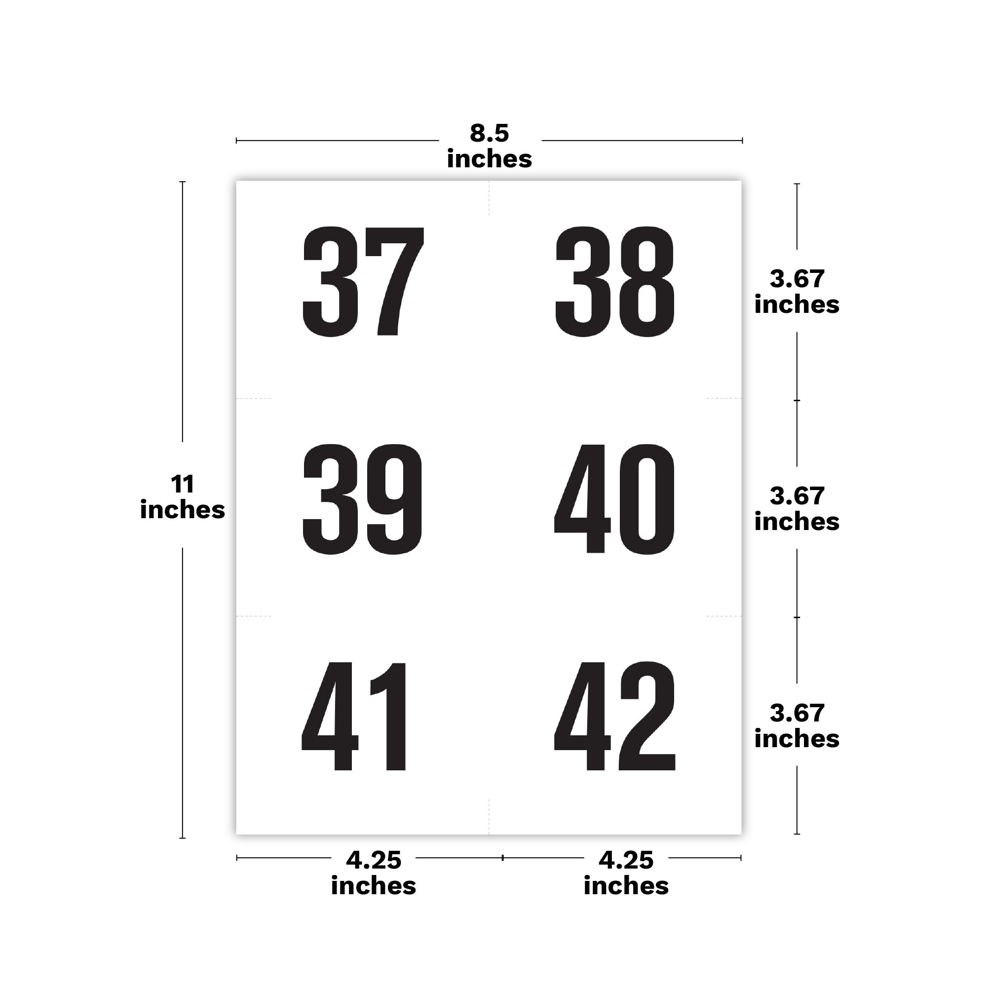 Small Numbers 1-150 - 6 Per Page Digital Pdf File For Downloading pertaining to Tryout Numbers Printable Free
