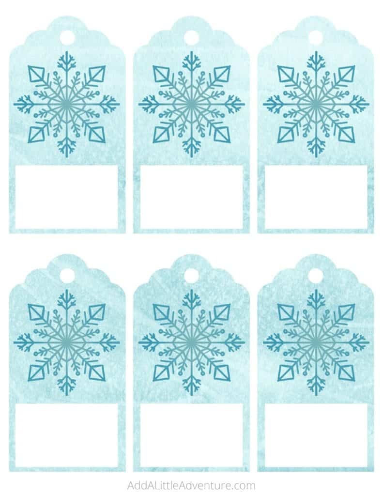 Snowflake Gift Tags - Free Printables - Add A Little Adventure pertaining to Free Printable Snowflake Gift Tags