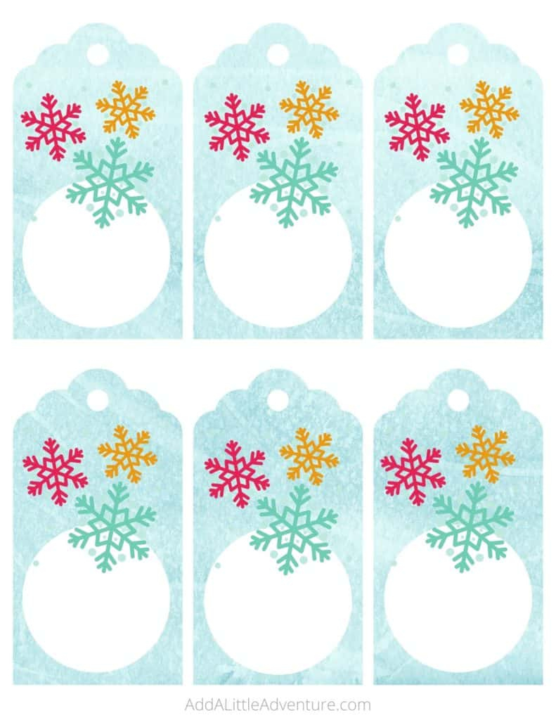 Snowflake Gift Tags - Free Printables - Add A Little Adventure within Free Printable Snowflake Gift Tags