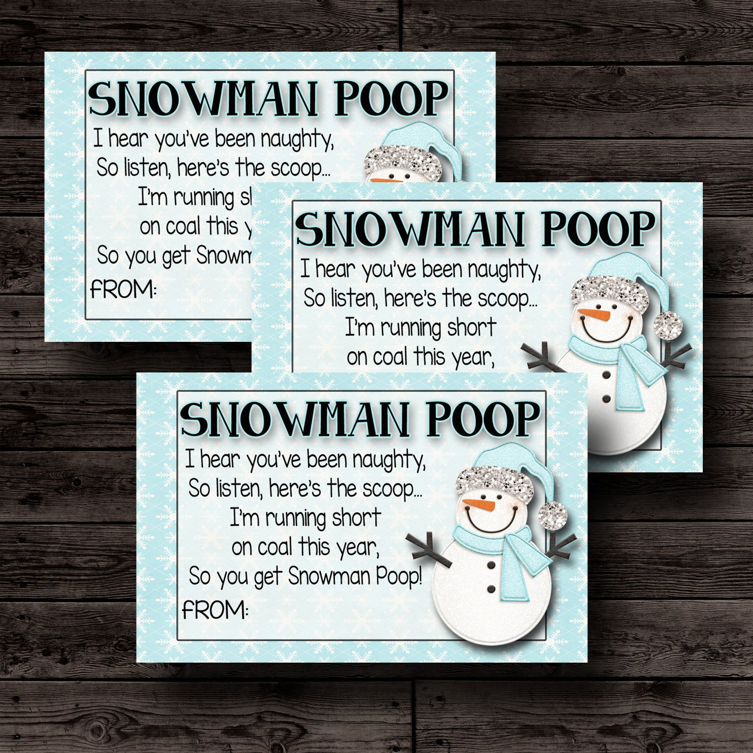 Snowman Poop Printable, Christmas Tags, Christmas Gift, For Friend within Snowman Poop Poem Printable Free