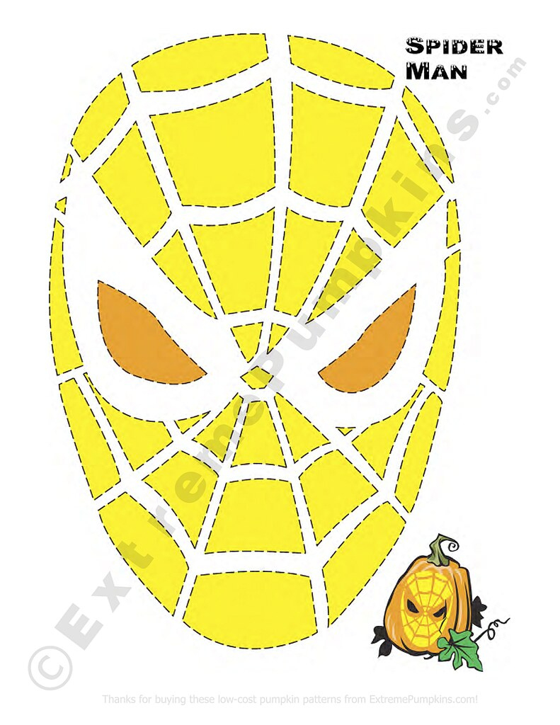 Spiderman Pumpkin Pattern | Pumpkin Carving Pattern - Spider… | Flickr within Free Printable Spiderman Pumpkin Stencil